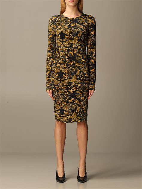 versace jeans couture paisley print dress|Women's Dresses .